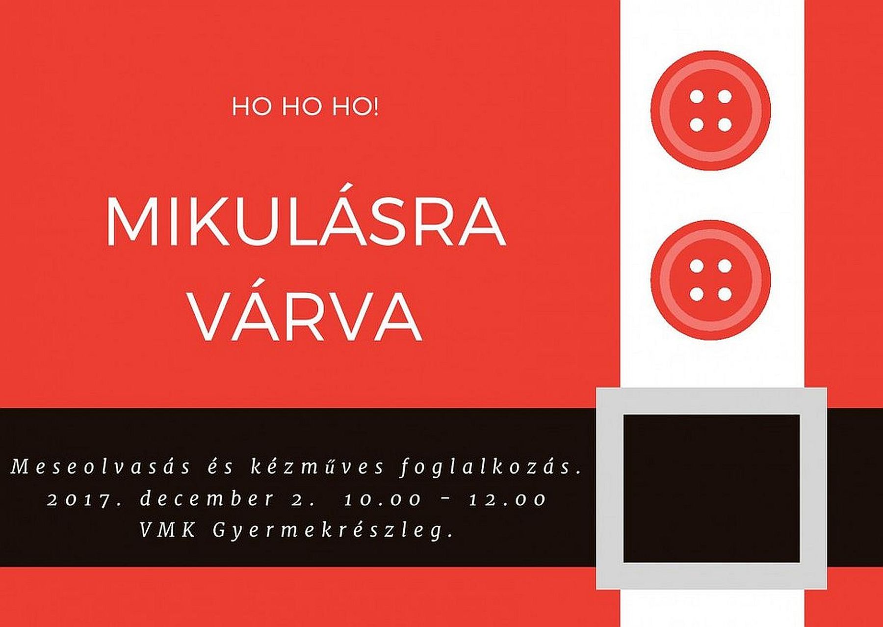 Mikulásváró mesék és kézműves foglalkozás a Vörösmarty Könyvtárban